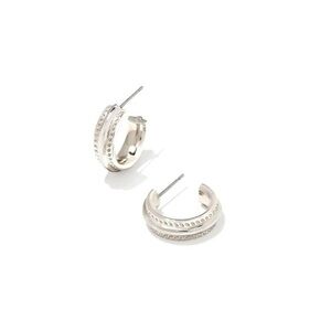 Kendra Scott Merritt Huggies in Silver